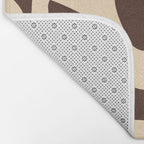 Wavy Checkerboard in Brown & Cream Bath Mat Gallery Image 2