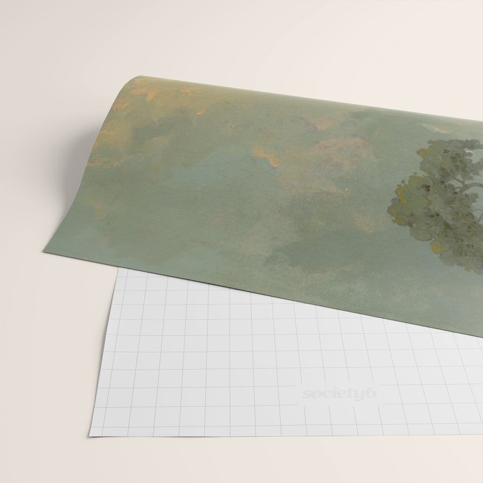 Landscape with Fishermen on a Lake by William Hodges Wrapping Paper Gallery Image 2