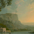 Landscape with Fishermen on a Lake by William Hodges Coffee Mug Gallery Image 2