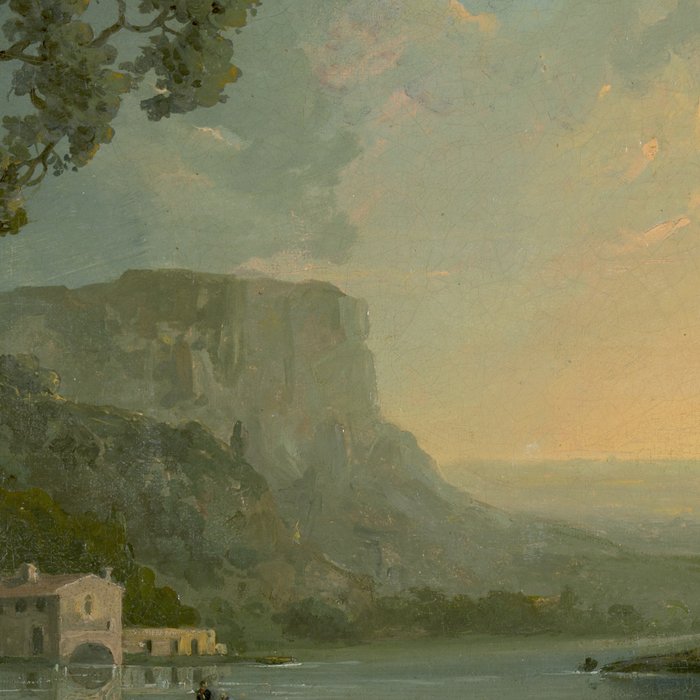 Landscape with Fishermen on a Lake by William Hodges Coffee Mug Gallery Image 2