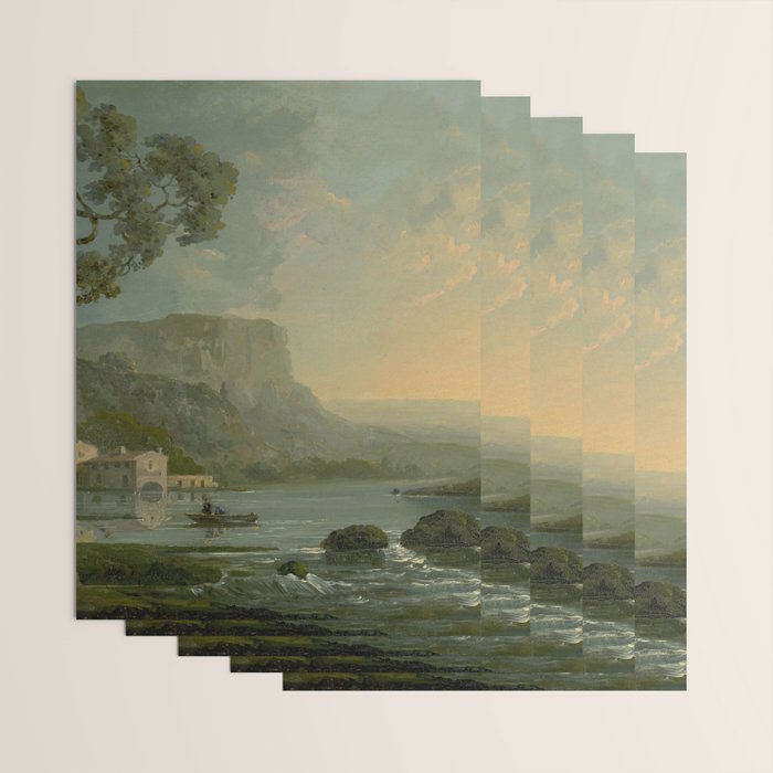 Landscape with Fishermen on a Lake by William Hodges Wrapping Paper Gallery Image 3