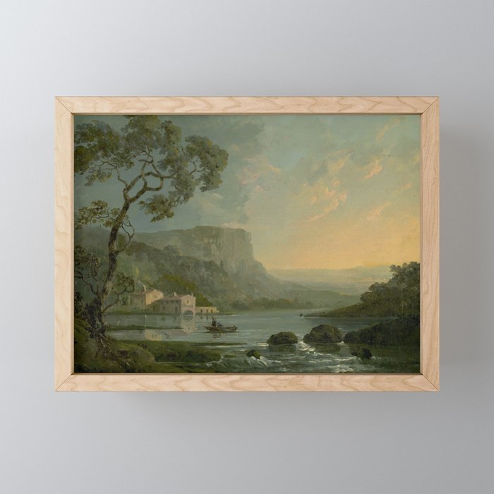 Landscape with Fishermen on a Lake by William Hodges Mini Art Print Gallery Image 1
