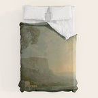 Landscape with Fishermen on a Lake by William Hodges Duvet Cover Gallery Image 6