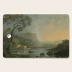 Landscape with Fishermen on a Lake by William Hodges Cutting Board Gallery Image 1