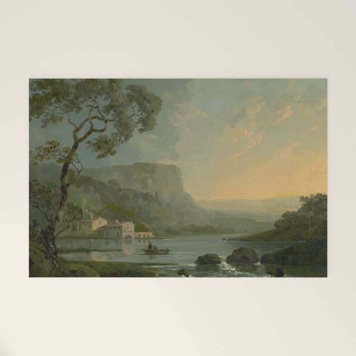Landscape with Fishermen on a Lake by William Hodges Welcome Mat Gallery Image 1