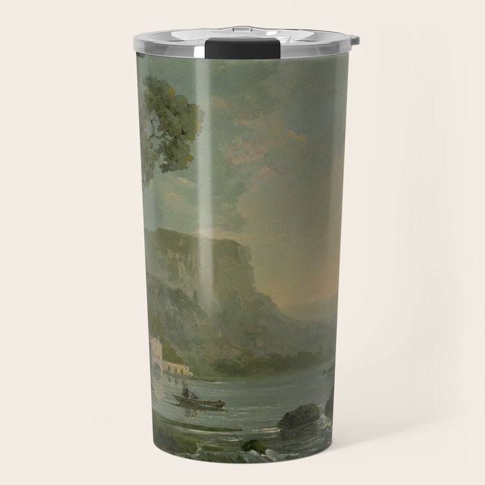 Landscape with Fishermen on a Lake by William Hodges Travel Mug Gallery Image 1