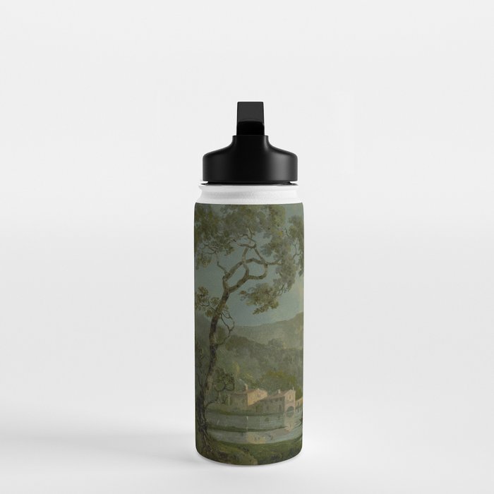Landscape with Fishermen on a Lake by William Hodges Water Bottle Gallery Image 3