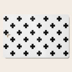 Black and White Swiss Cross Pattern Cutting Board Gallery Image 1