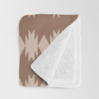 Geometric Southwestern Pattern XLIV Desert Brown Throw Blanket Gallery Image 3
