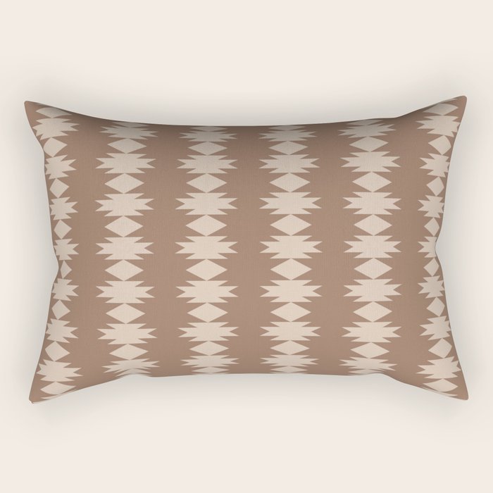 Geometric Southwestern Pattern XLIV Desert Brown Rectangular Pillow Gallery Image 2