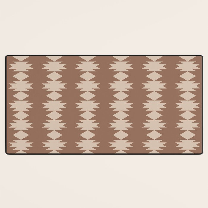 Geometric Southwestern Pattern XLIV Desert Brown Desk Mat Gallery Image 3