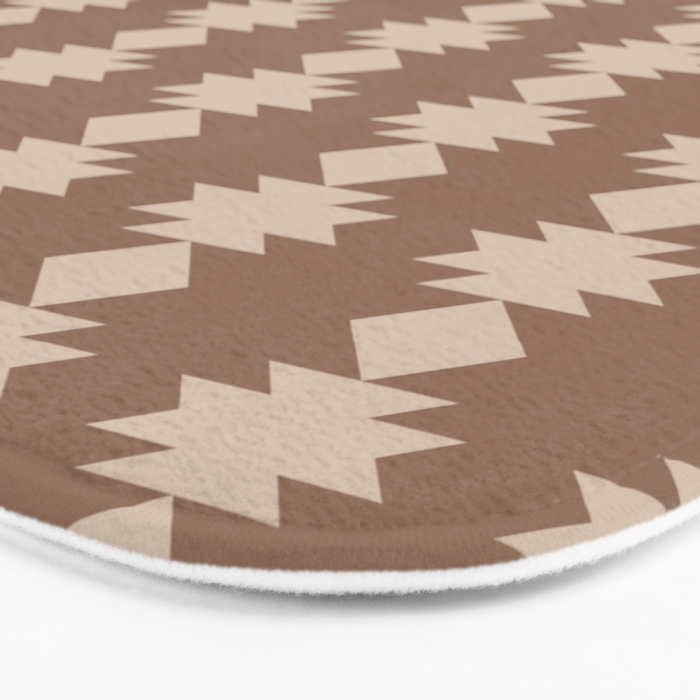 Geometric Southwestern Pattern XLIV Desert Brown Bath Mat Gallery Image 3