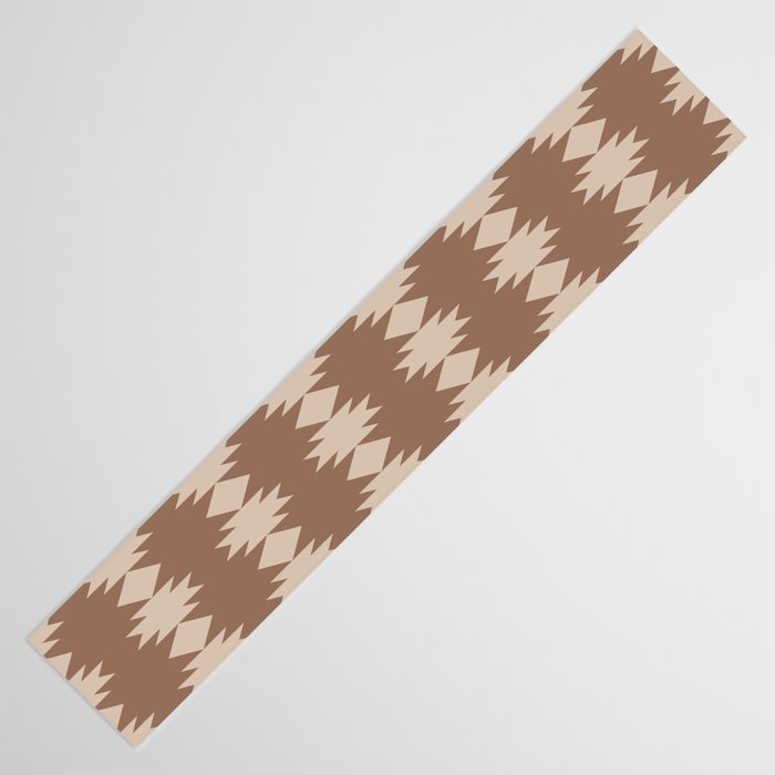 Geometric Southwestern Pattern XLIV Desert Brown Table Runner Gallery Image 3