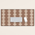 Geometric Southwestern Pattern XLIV Desert Brown Desk Mat Gallery Image 1