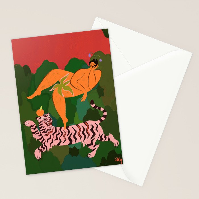 Fierce as a Tiger Stationery Card Gallery Image 2