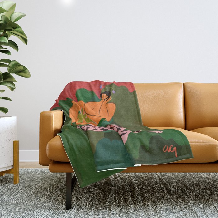 Fierce as a Tiger Throw Blanket Gallery Image 1