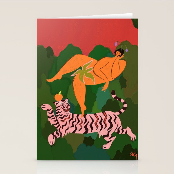 Fierce as a Tiger Stationery Card Gallery Image 1