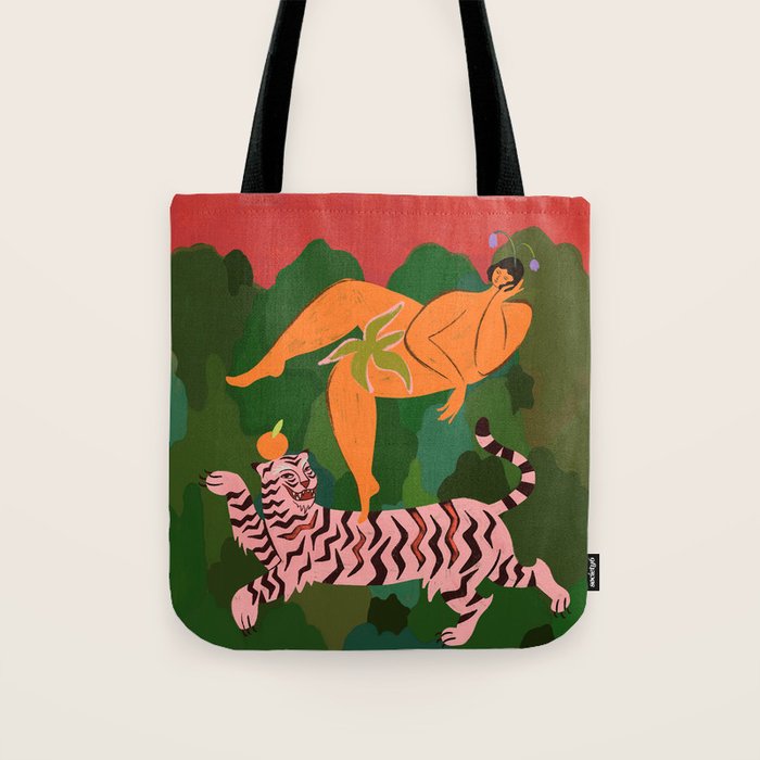 Fierce as a Tiger Tote Bag Gallery Image 1
