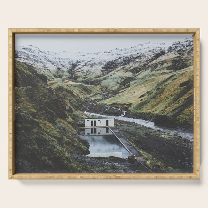 Seljavallalaug, Iceland Serving Tray Gallery Image 1