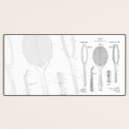 Tennis Racket Patent - Tennis Lover Coach Player Fan Art - White Desk Mat Gallery Image 3