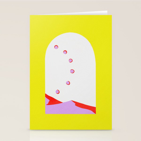 Chartreuse MountainScape Stationery Card Gallery Image 1