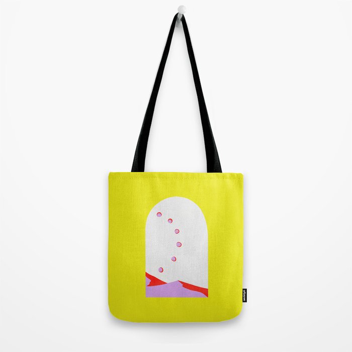 Chartreuse MountainScape Tote Bag Gallery Image 2