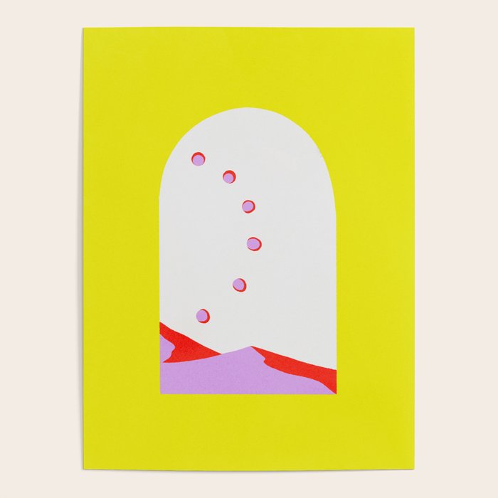 Chartreuse MountainScape Poster