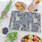 Tyrannosaurus rex indigo Cutting Board Gallery Image 2