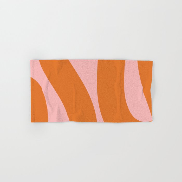 Soft and Groovy Pink and Orange  Bath Towel Gallery Image 1