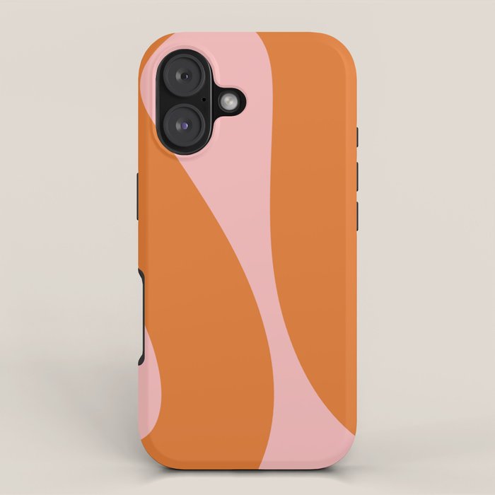 Soft and Groovy Pink and Orange  iPhone Case Gallery Image 1