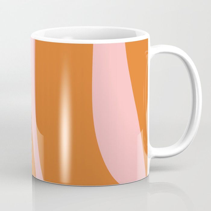 Soft and Groovy Pink and Orange  Coffee Mug Gallery Image 1