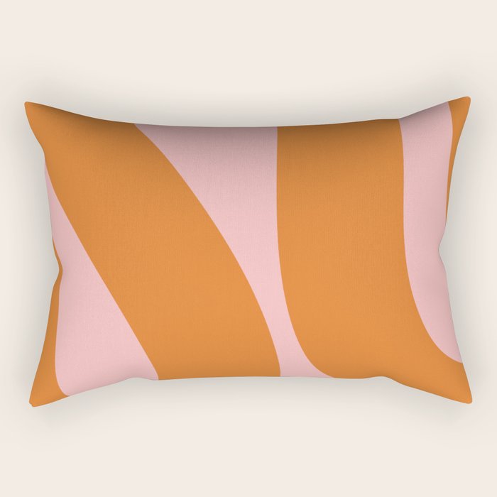 Soft and Groovy Pink and Orange  Rectangular Pillow Gallery Image 1