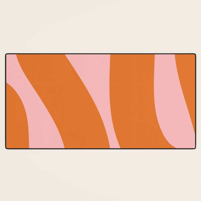 Soft and Groovy Pink and Orange  Desk Mat Gallery Image 3