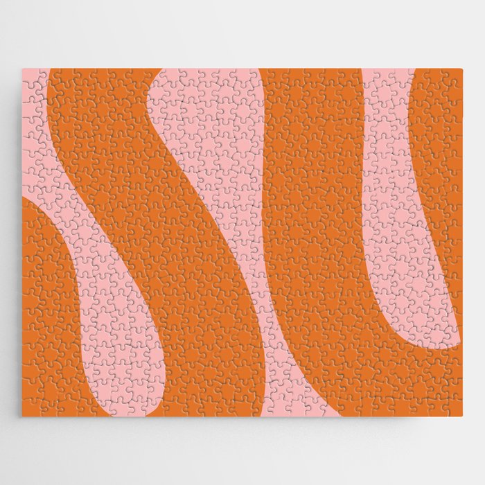 Soft and Groovy Pink and Orange  Jigsaw Puzzle Gallery Image 1