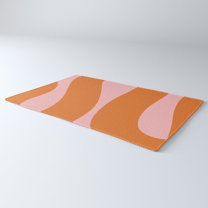 Soft and Groovy Pink and Orange  Rug Gallery Image 3