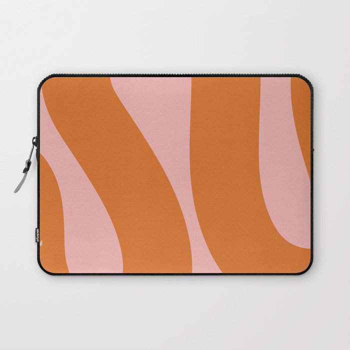 Soft and Groovy Pink and Orange  Laptop Sleeve Gallery Image 1