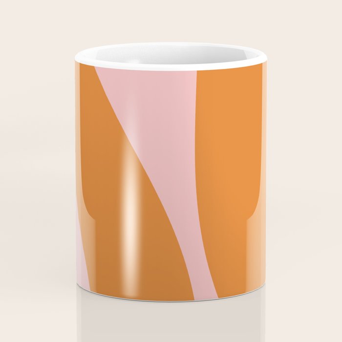 Soft and Groovy Pink and Orange  Coffee Mug Gallery Image 4
