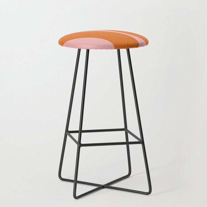 Soft and Groovy Pink and Orange  Stool Gallery Image 1
