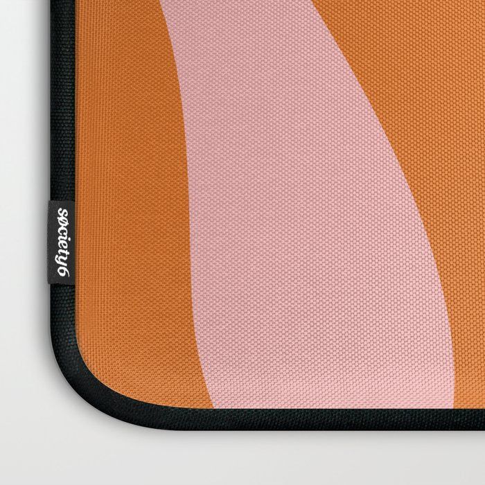 Soft and Groovy Pink and Orange  Laptop Sleeve Gallery Image 3