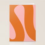 Soft and Groovy Pink and Orange  Stationery Card Gallery Image 2