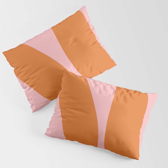 Soft and Groovy Pink and Orange  Pillow Sham Gallery Image 3
