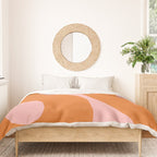 Soft and Groovy Pink and Orange  Duvet Cover Gallery Image 3