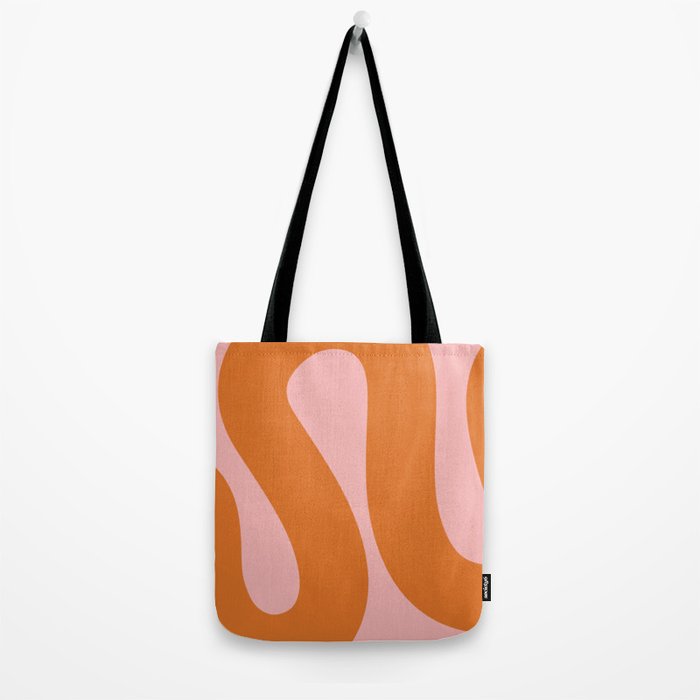 Soft and Groovy Pink and Orange  Tote Bag Gallery Image 2