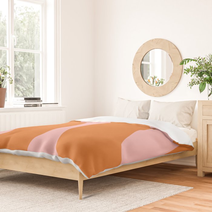 Soft and Groovy Pink and Orange  Duvet Cover Gallery Image 2