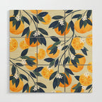 Oranges pattern Wood Wall Art Gallery Image 1