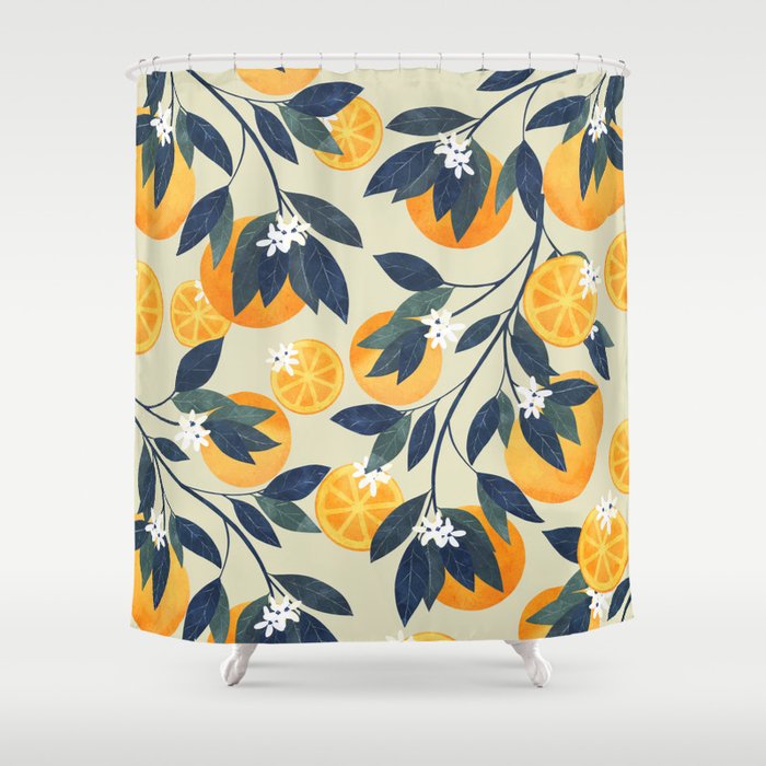 Oranges pattern Shower Curtain Gallery Image 1