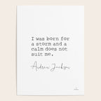 Andrew Jackson. I was born for a storm and a calm does not suit me. Poster Gallery Image 4