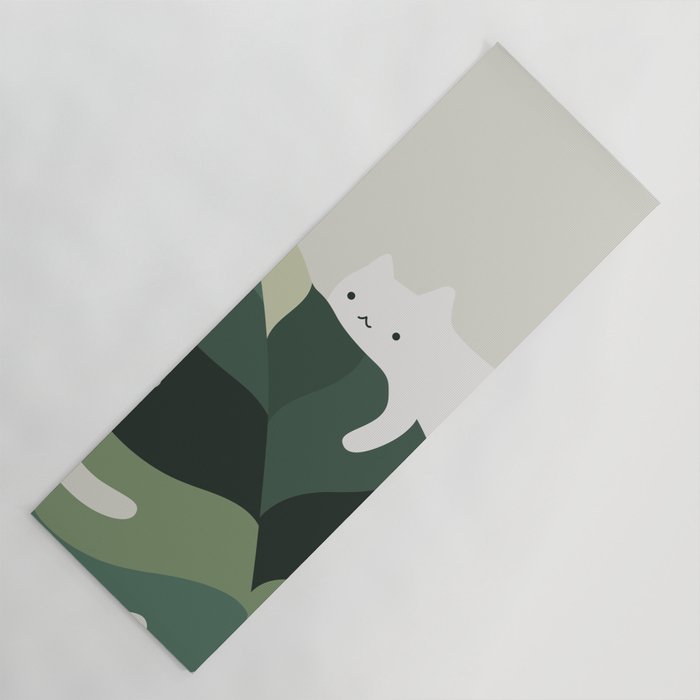 Cat and Plant 12A Yoga Mat Gallery Image 1