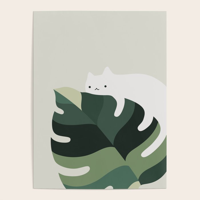 Cat and Plant 12A Poster Gallery Image 4
