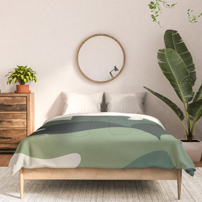Cat and Plant 12A Comforter Gallery Image 3